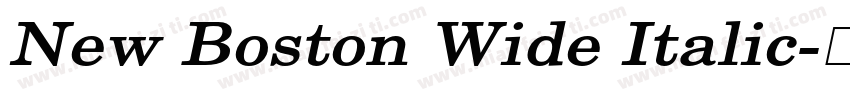 New Boston Wide Italic字体转换